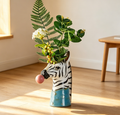 Bubble Art Vase, Animal Head Vase, Modern Home Decor Vase (Plants Not Included) - Zebra